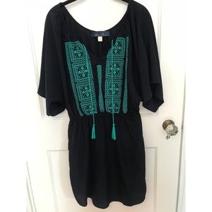 Blue rain Navy Blue Short-sleeved Dress